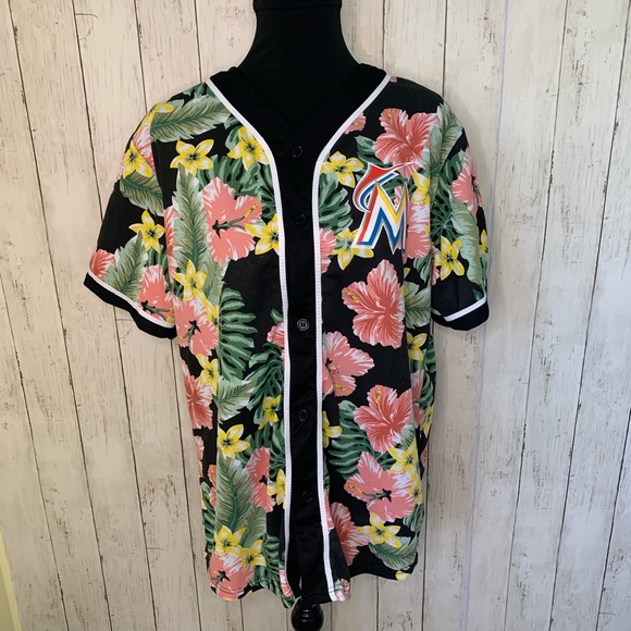 Miami Marlins Other - Floral Dominican Miami Marlins Jersey Large